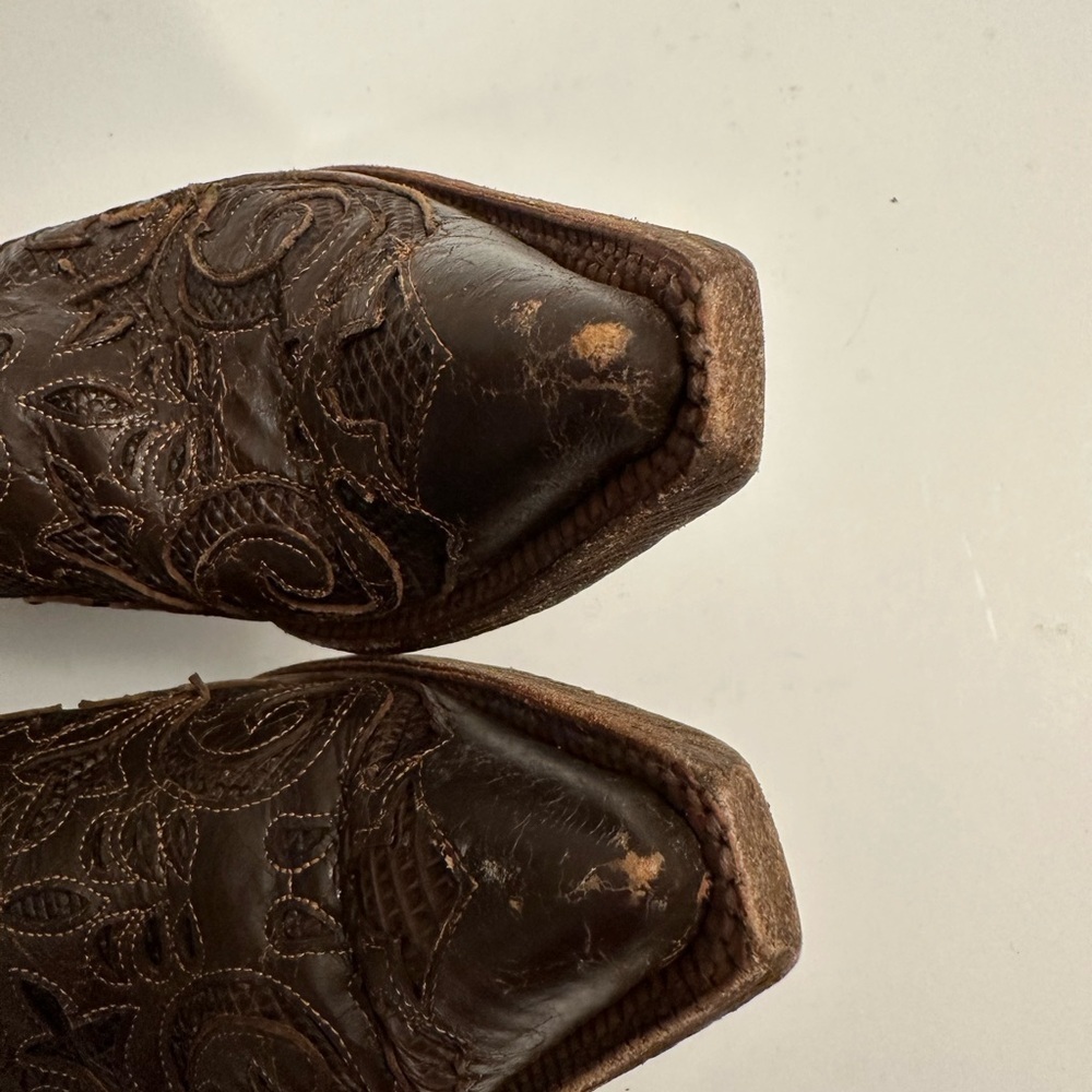 CORRAL Women's Vintage Lizard Inlay Snip Toe Cowgirl Boots C2109 Size 9.5 - Picture 8 of 16